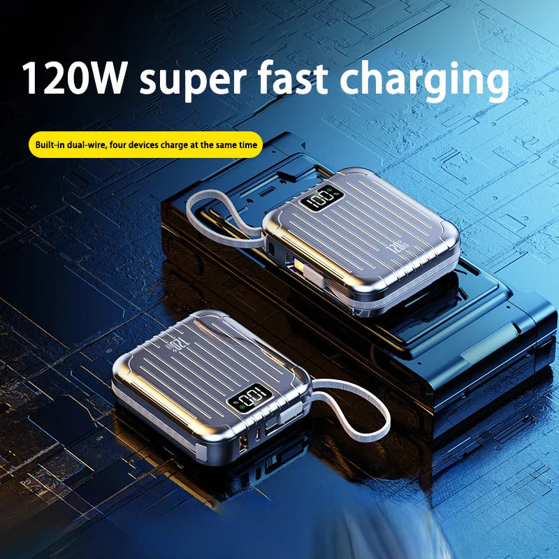 Portable Mini Power Bank 120W Fast Charging